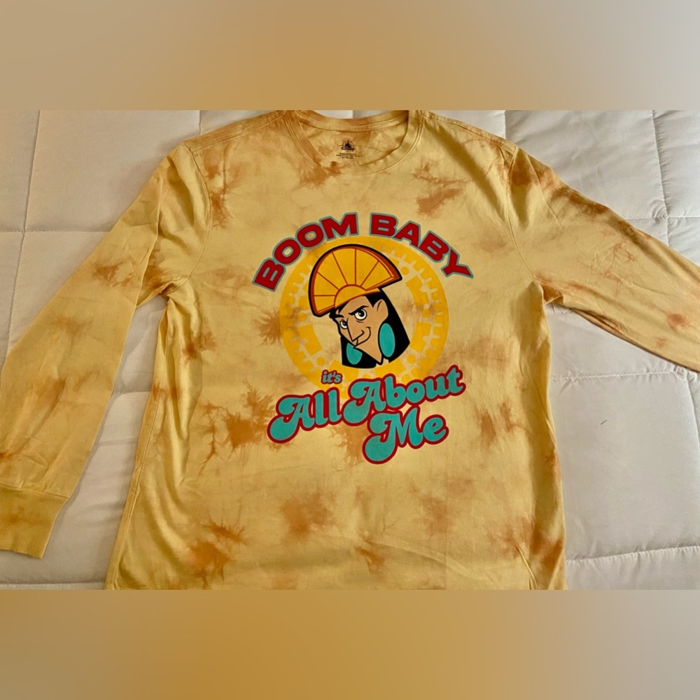 Emperor’s New Groove Tye Dye Long Sleeve Cotton Unisex Kuzco T-Shirt Large NWT